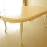 ラ・シェル　ダイニングテーブル　W180×D100 ビバリーヒルズの彫刻　ホワイト色のサムネイル