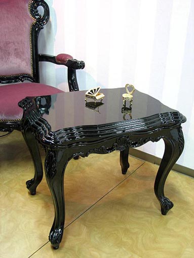 ロココ調サイドテーブル円方机・テーブル